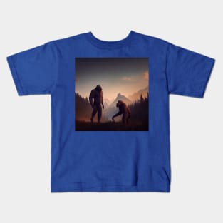 Sasquatch in Nature Kids T-Shirt